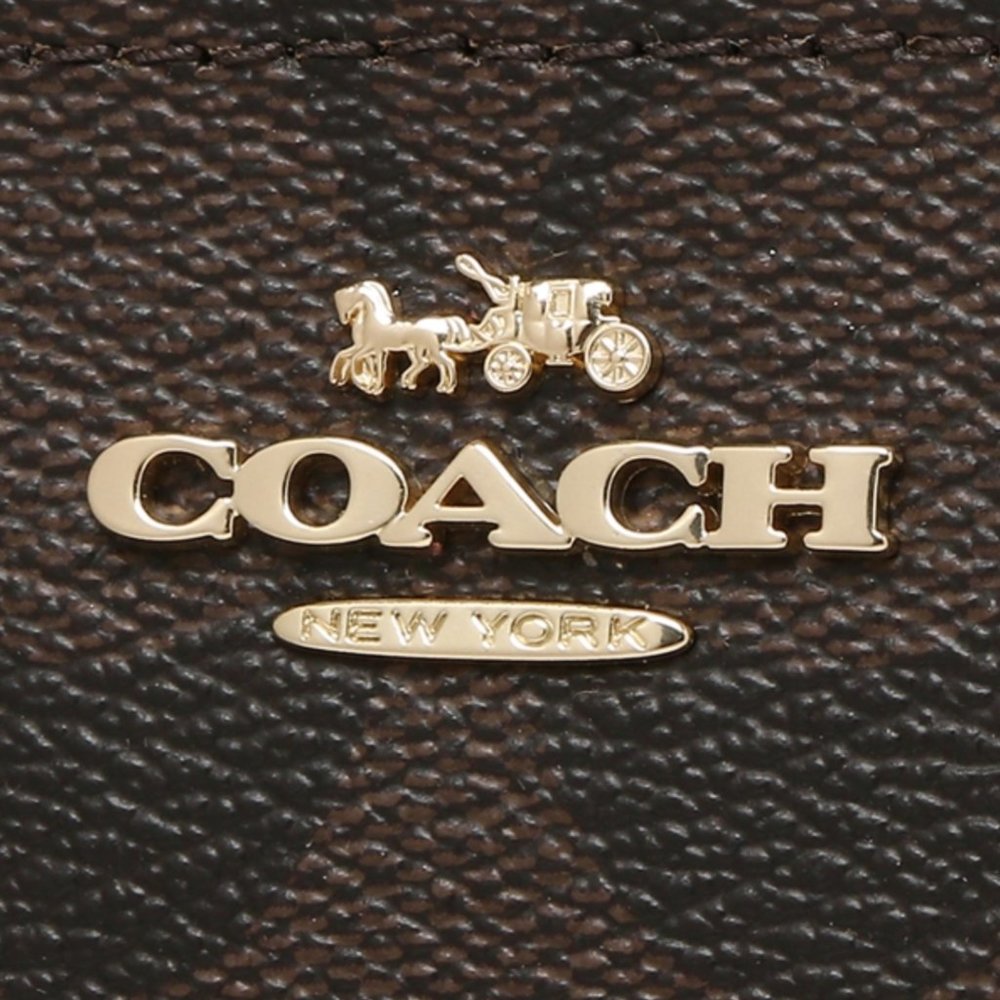 NEW Coach Signature Gold Chain Shoulder Bag Tote - Picture 6 of 8